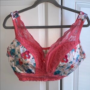 Rhonda Shear Ahh Pin-Up Lace Leisure Bra women’s plus‎ size 2X